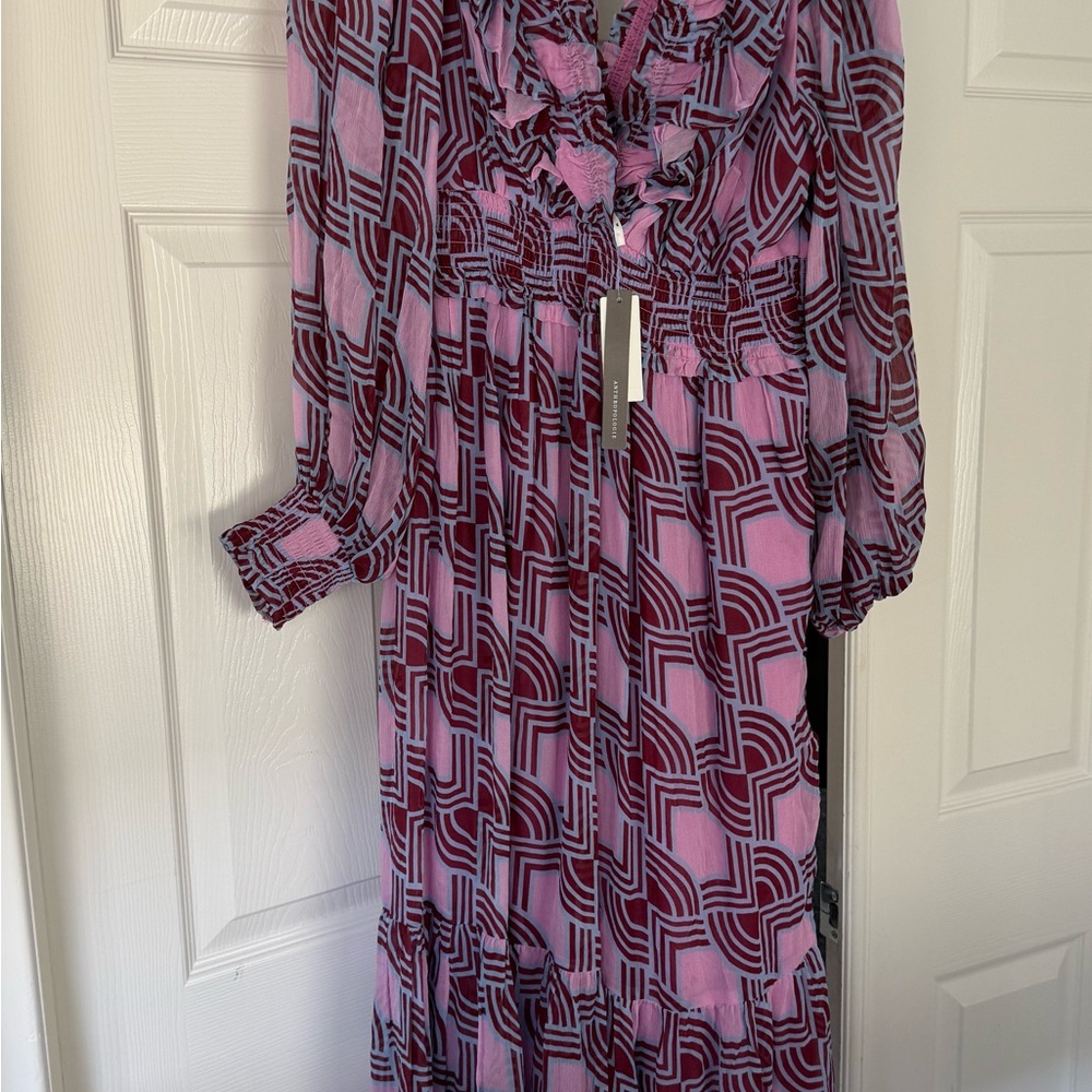 Anthropologie the Odetta Ruffled V-Neck Dress - Picture 6 of 16